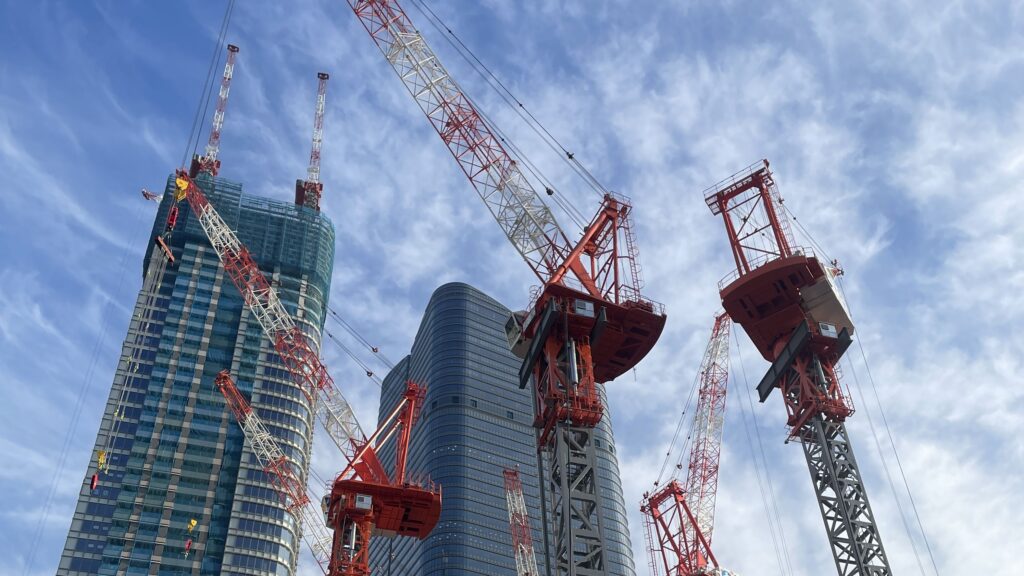 Construction going on in Tokyo